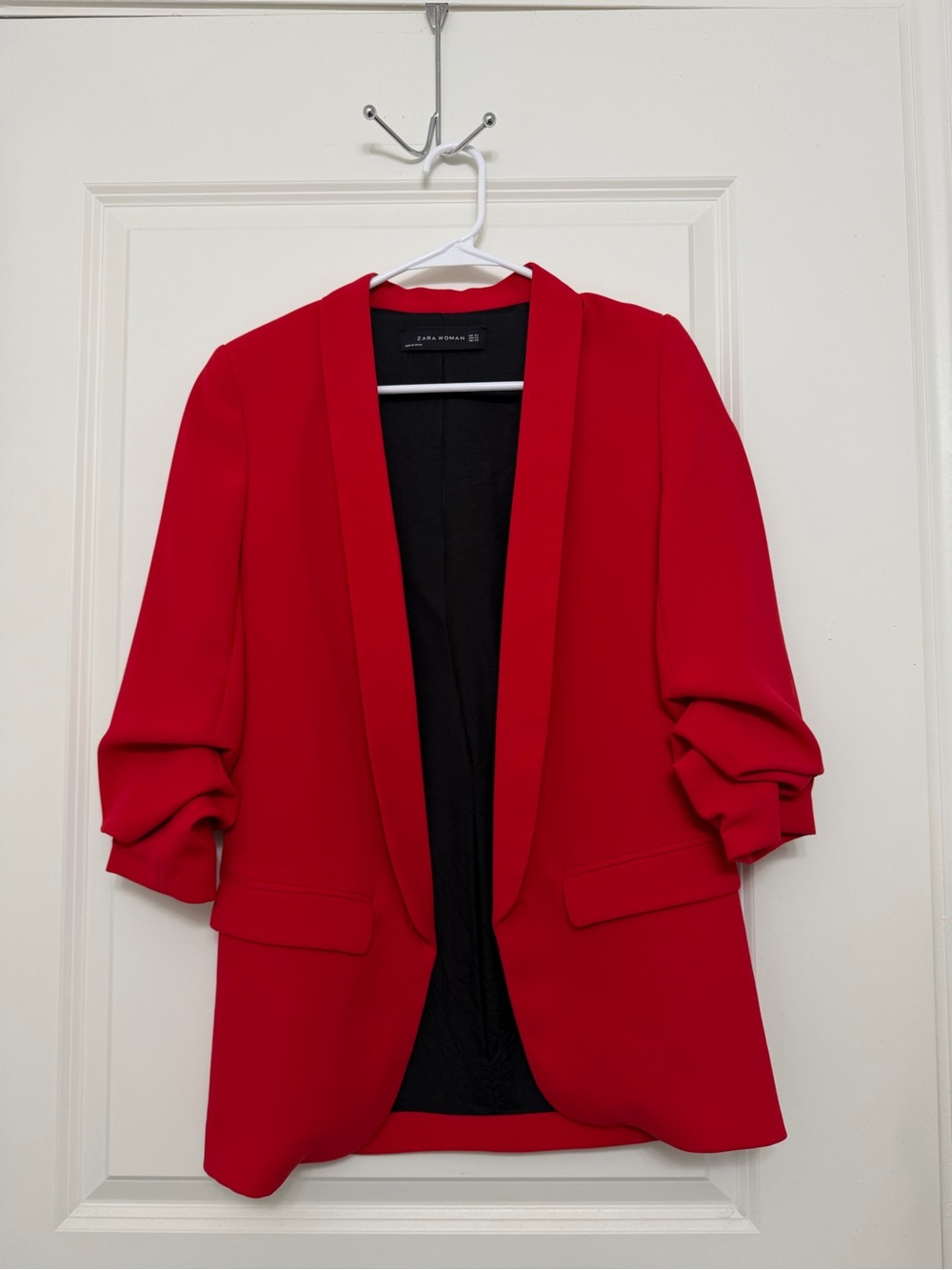 Red Women's Blazer Jacket - Zara